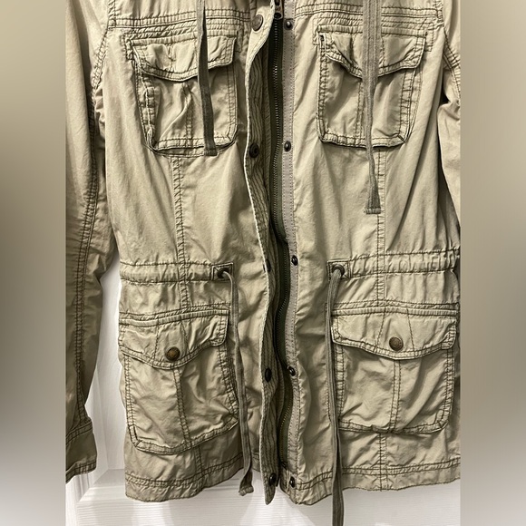 Abercrombie & Fitch Olive Green Full Zip Military Utility Jacket Women's Small - Picture 4 of 10